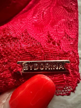 Sujetador bustier rojo encaje