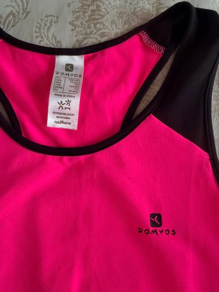 C2: Camiseta deportiva niña tirantes rosa 10 años