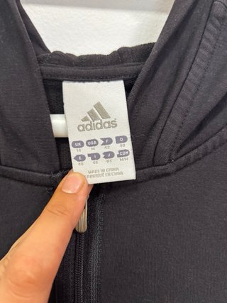 Sudadera Adidas Negra con Cremallera