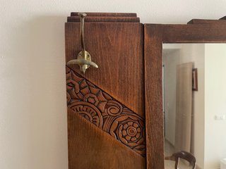 Recibidor antiguo madera con espejo