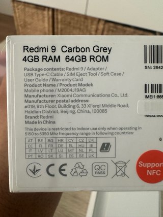 Xiaomi Redmi 9 Nero