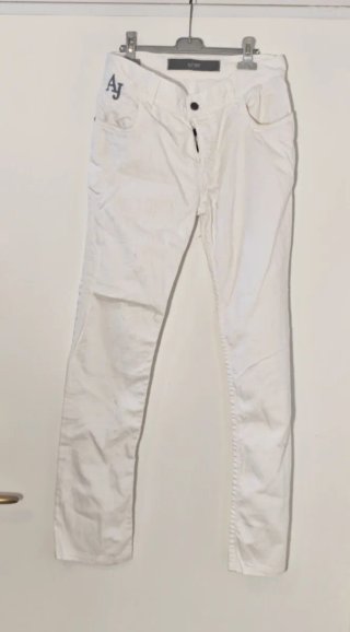Jeans Armani Dritti Donna Bianchi Taglia M