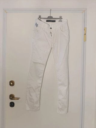 Jeans Armani Dritti Donna Bianchi Taglia M