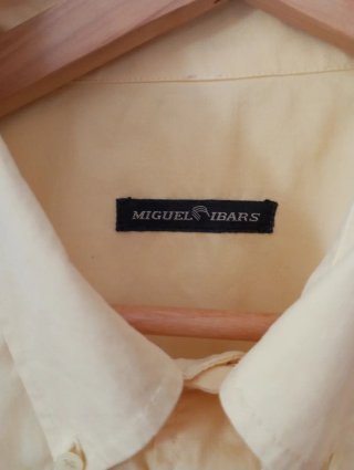 Camisa vintage Miguel Ibars amarilla Talla V