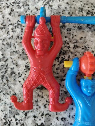 3 Carracas Juguetes Años 70 futbolista y payaso