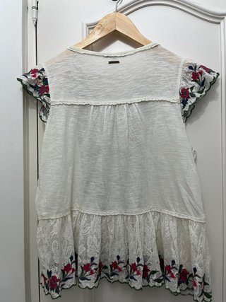 Blusa Tintoretto Talla S Bordada Flores
