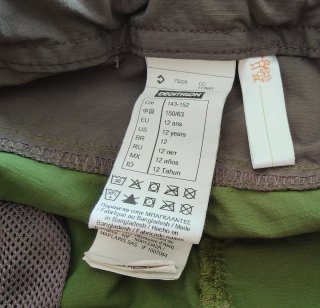 Pantalón trekking convertible Decathlon 12 años
