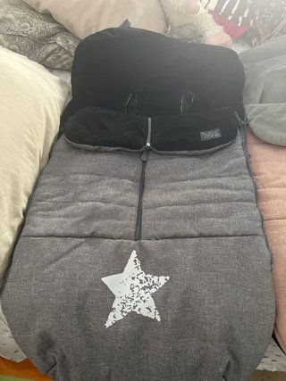 Saco Carro Bebé Jane Estrellas Rosa y Gris