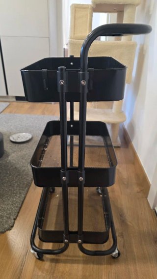 Carrito organizador 3 niveles negro