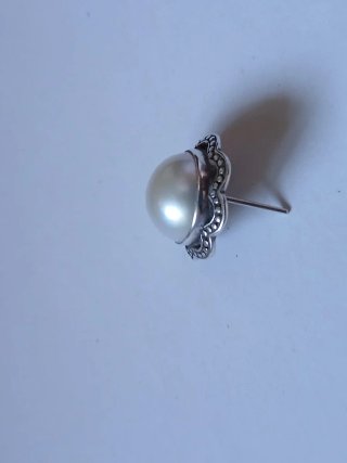 Pendientes de plata con perla