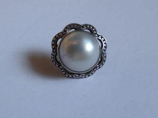 Pendientes de plata con perla