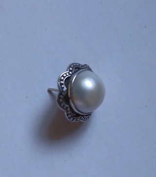 Pendientes de plata con perla