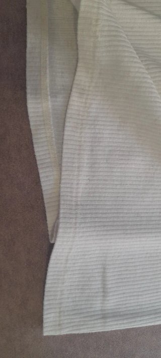 Camiseta crema de canalé mujer