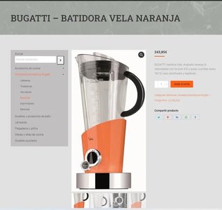 Batidora de vaso Bugatti nueva