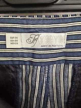 Pantalón corto mujer rayas azul y blanco