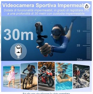 Action Cam Wifi 4K HD Videocamera Sportiva