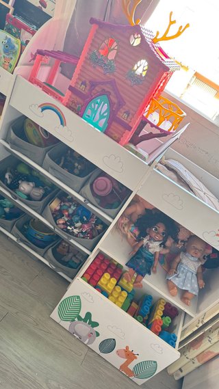 Mueble organizador de juguetes infantil