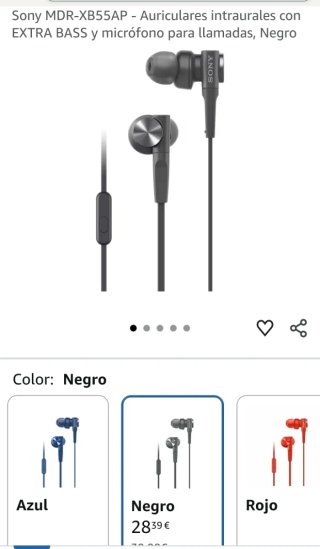Auriculares Sony MDR-XB55AP Extra BASS