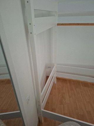 Cama 187 x  97 cm con somier de madera