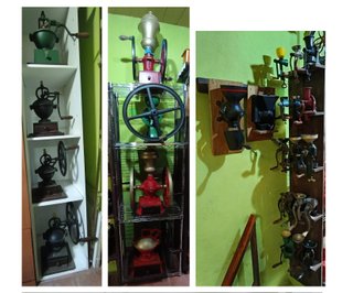 MAGNIFICA COLECCIÓN DE MOLINILLOS ANTIGUOS DE CAFÉ