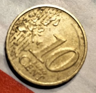 Moneta 10 centesimi 2002 errore conio