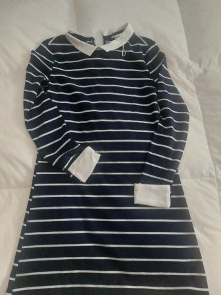 Vestido rayas azul y blanco