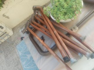 Patas para piscina y lona