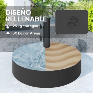 Base para sombrilla de exterior