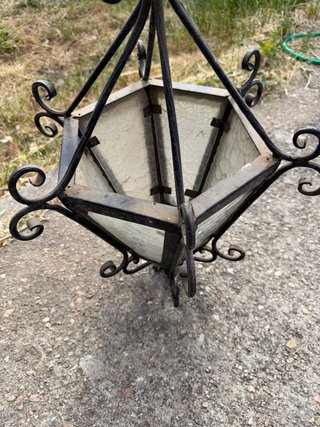 Farol de techo de hierro forjado