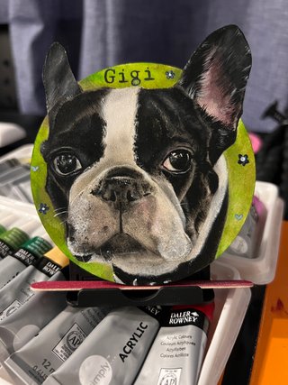Imán de nevera Bulldog Francés Pintado a Mano