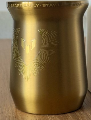 Mate Stanley x Messi Dorado 0.23L + Bombilla Negra