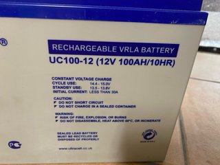 Batería Ultracell 100Ah AGM