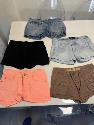 Lote 5 pantalones cortos shorts