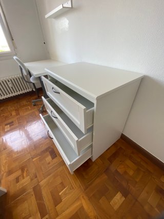 Cómoda 3 cajones IKEA SONGESAND Blanca