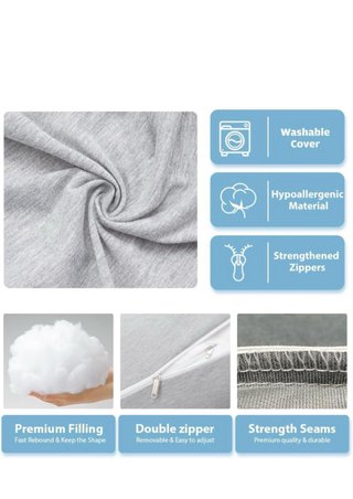 Almohada Embarazo Gris U