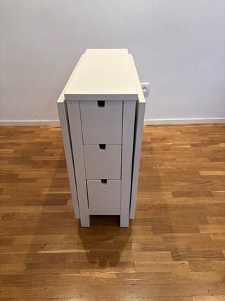 Mesa de cocina plegable blanca