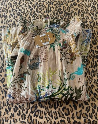 Vestido Ibicenco Beige Multicolor Talla Única
