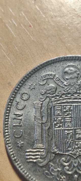 Moneda 5 Pesetas Franco Estrella 49