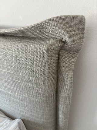 Cabecero de Lino Natural Gris para cama 150cm