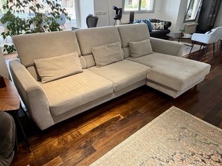 Sofá Modular Gris con Chaise Longue