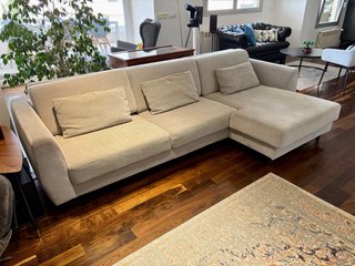 Sofá Modular Gris con Chaise Longue
