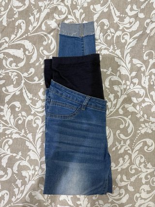 Pantalones tejanos y mallas premamá