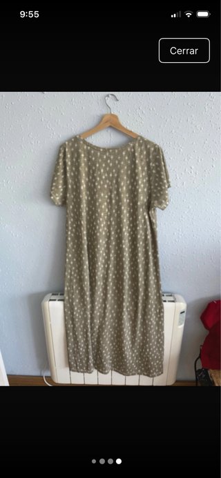 Vestido verde estampado algodon XL