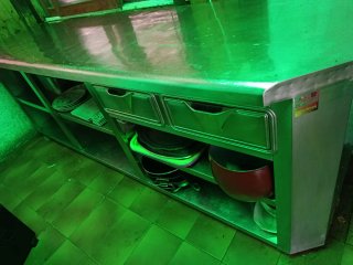 Mesa industrial acero inox hostelería 2,20m