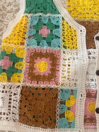 Chaqueta Crochet Multicolor Talla S/M