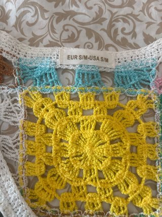Chaqueta Crochet Multicolor Talla S/M