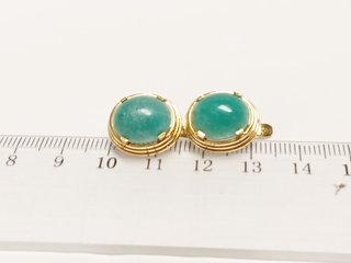 Pendientes Oro 18k Amazonita 5.7gr