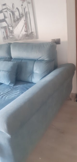 Sofá chaise longue verde agua 270  EN RONDA