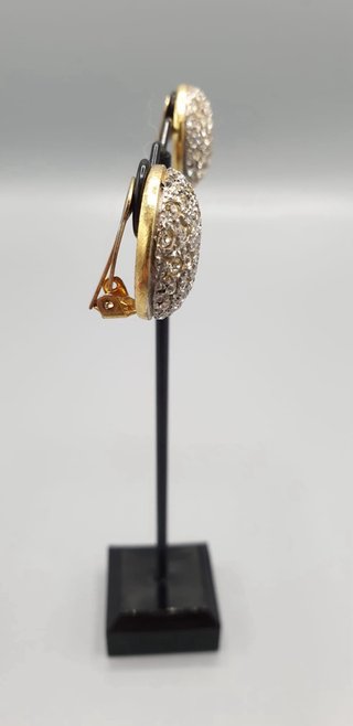 Orecchini clip vintage effetto pavé