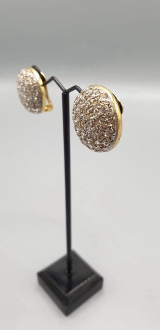 Orecchini clip vintage effetto pavé